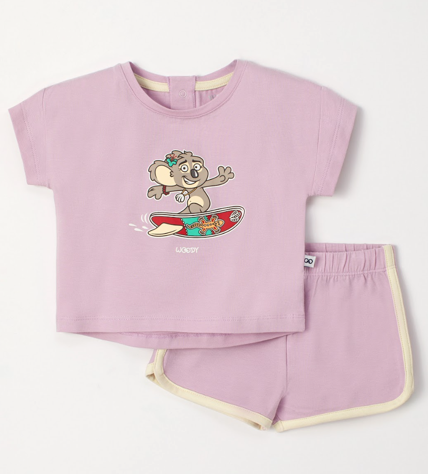 Woody Pyjama Koala lila